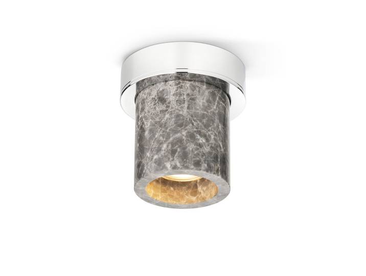 Downlight Miss Marble, gris/chrome - DESIGN BY US - Salle de bains - Marbre - À ampoule unique