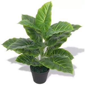 vidaXL Kunstpflanze Taro-Pflanze, im Topf, Höhe 45 cm