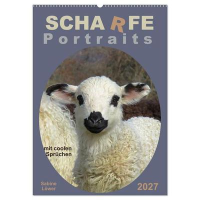 Scharfe Portraits (Wandkalender 2027 DIN A2 hoch), CALVENDO Monatskalender