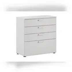 Möbelpartner Schubladenschrank Hippo | HxBxT 84x80x40 cm |Lichtgrau von PROREGAL