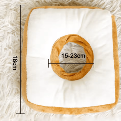 Inspire Curations AvocaToast Recovery Cone Collar For Cats & Small Dogs toast shaped