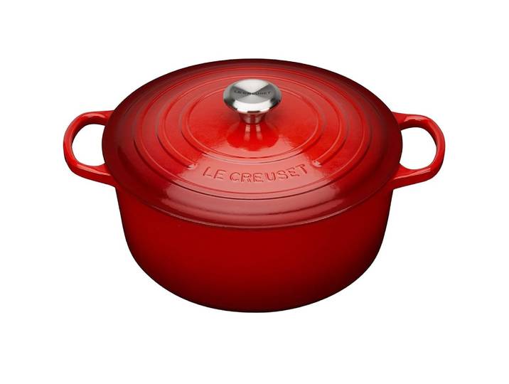 Cocotte ronde Signature 28cm rouge en fonte