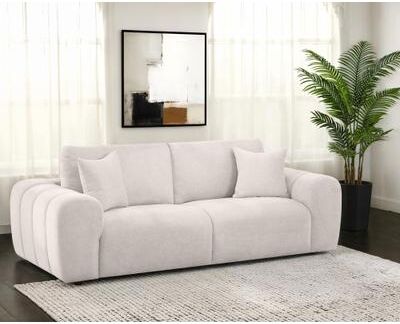 Coaster Burnett Chenille Upholstered Wide Arm Sofa