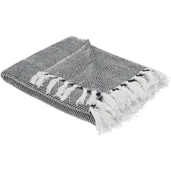 DECKE Schwarz Tangier 130/130 cm