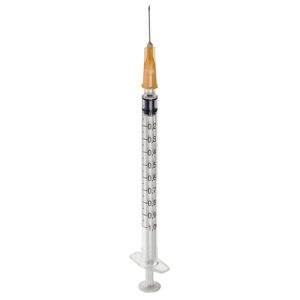 BD Spritzen Plastipak Tuberkulin, steril, 1ml, 3-teilig, mit 0,5x16mm Kanüle, Einweg, 120 Stück