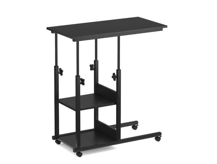 Laptoptisch auf Rollen ROWAN 80 x 40 cm schwarz