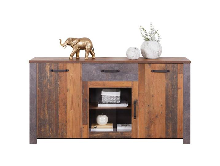Sideboard mit Glaselement B: 162 cm Ontario, Old Style