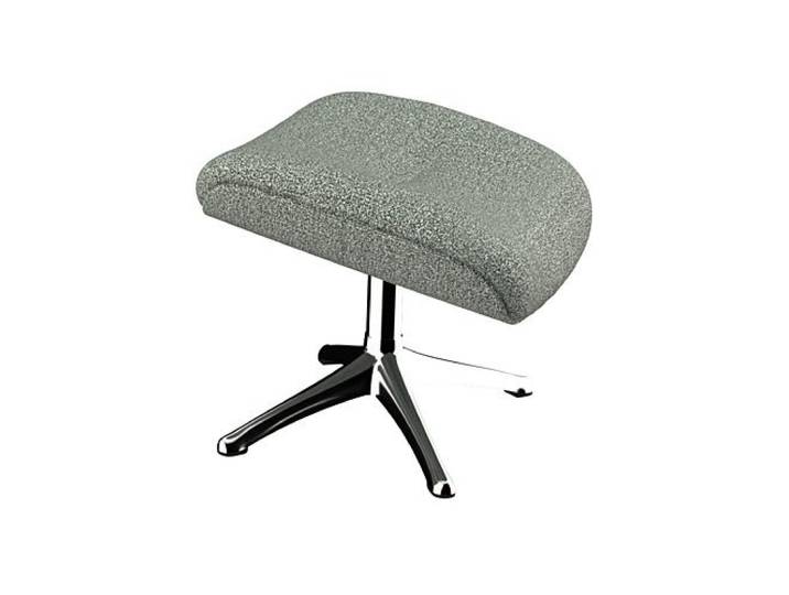 FLEXLUX Fußhocker Elegant Beinstütze, Entspannung, Skandinavisch, Ultimativer Komfort, Organische Formen, Robuster Alu fuß, Weicher Stoff oder Echtleder