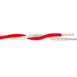 Y-Klingeldraht, 2 x 0,6mm, rot/weiß, Ring 100m