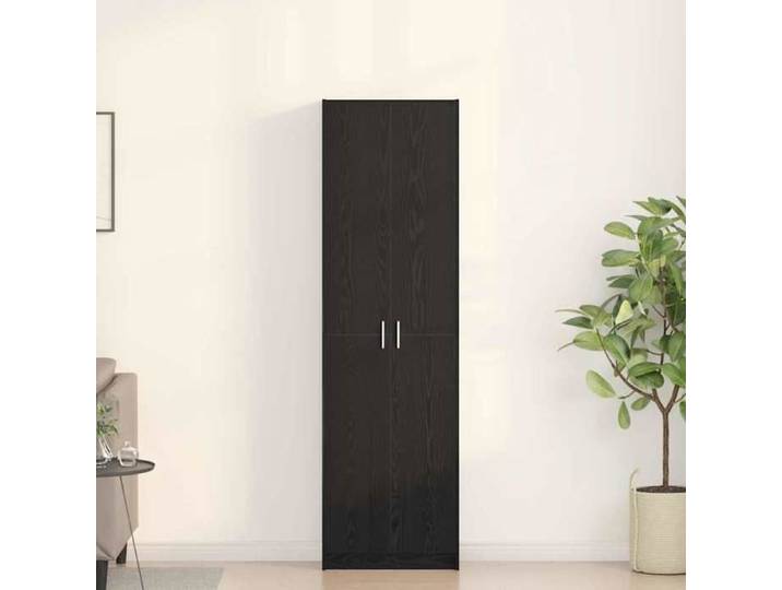 Style Élégance Chic - Buffet bahut - Armoire de chambre Chêne noir - 55x25x189cm - Bois d'ingénierie &FR57400