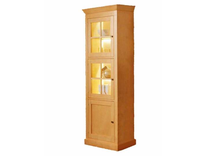 Casamia Vitrine Vitrine Glas-Vitrine Standvitrine 3-türig Santos 214x82cm Massivholz