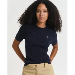 Gant für Damen. 4800105 Jersey Archive Shield Marineblau (XL), Lässig, Baumwolle, Kurzarm