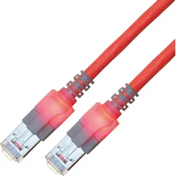 CS1ORCDCD0010 - Cat.6 LED Patchkabel, DualBoot, S/FTP rot, 1 m