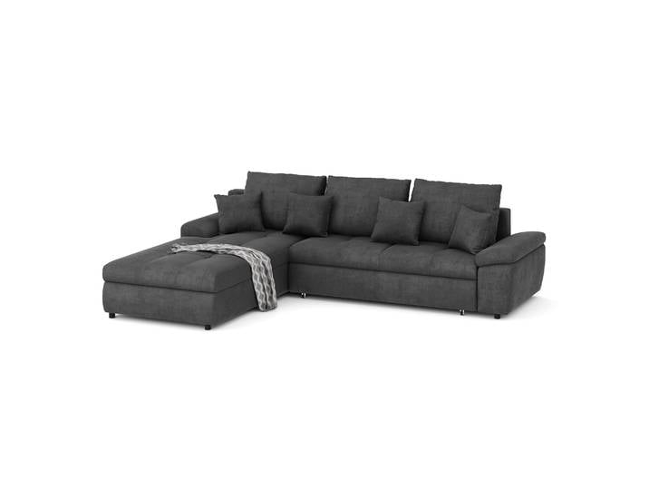 Ecksofa mit Schlaffunktion BRYNN links anthrazit