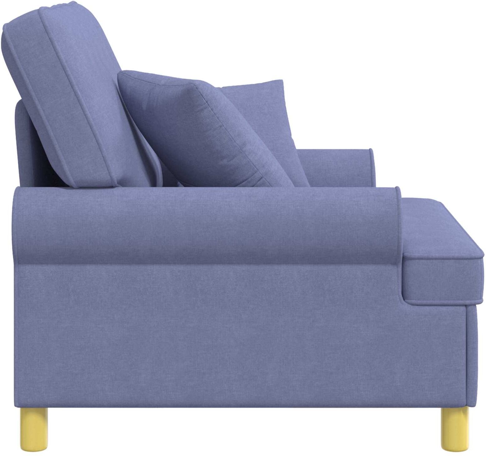 vidaXL Fauteuil XL avec coussins Bleu denim Tissu