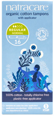 Natracare Regular Tampon with Applicator 100% Cotton 16 Units