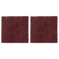 COZEE HOME 2 gefüllte Kissen uni Lammfell-Löckchen waschbar, 45x45cm