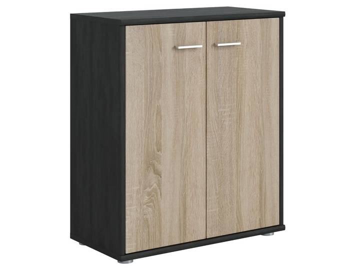 CARO-Möbel Kommode Tommy Esche grau/Sonoma Eiche, Eschefarben, Sonoma Eiche, Mode, 60x70x30 cm, Kleinmöbel, Kommoden, Kommoden