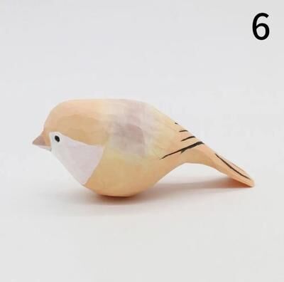 Uplift Treasures Handmade Wooden Bird Figurine Cute Carved Mini Decor 6
