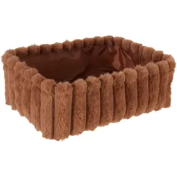 Korb FLUFFY braun klein (LBH 18x14x11 cm) - LBH 18x14x11 cm