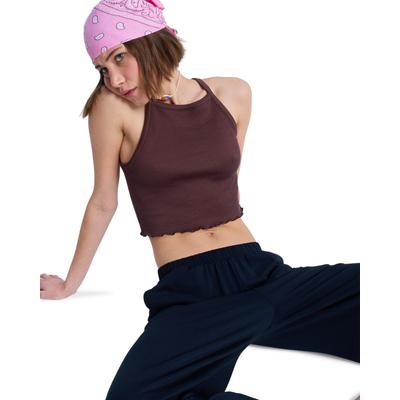 Tanktop ROXY "As I Am", Damen, Gr. XL, braun (french roast), Obermaterial: 68% Baumwolle, 28% Polyester, 4% Elasthan., Tops Tanktop