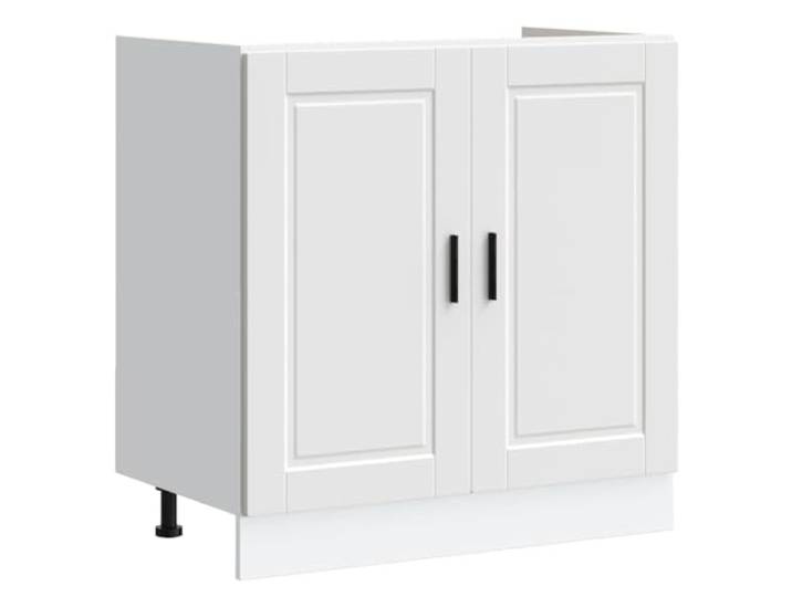 vidaXL Spülenunterschrank Porto Weiß 80x46x81,5 cm Holzwerkstoff