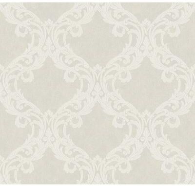Seabrook Designs Portia Ogee Unpasted Wallpaper - 27 in. W x 27 ft. L