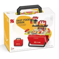 Fast-Food-Spielset im Koffer, 55 Stück