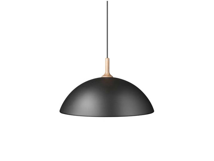 Belid Hängeleuchte Bowl, Schwarz, Eschefarben, Holz, Metall, Esche, 22.4 cm, CE, Lampen & Leuchten, Innenbeleuchtung, Hängeleuchten, Pendelleuchten