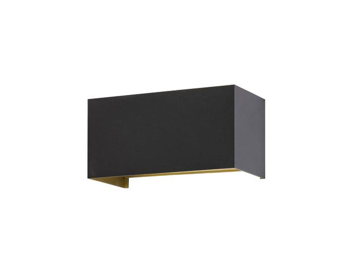 Fischer & Honsel Led-Wandleuchte Wallo, Schwarz, Metall, rechteckig, 10x10x20 cm, Lampen & Leuchten, Innenbeleuchtung, Wandleuchten