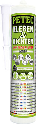 Petec Karosserieklebstoff Karosserie & Dichtmasse Weiss (290 Ml) 94529 0.29l