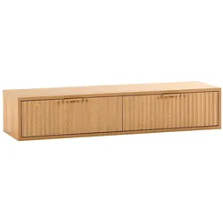 KONSOLENTISCH schwebender Lluvia 2 schubladen Eiche-Optik