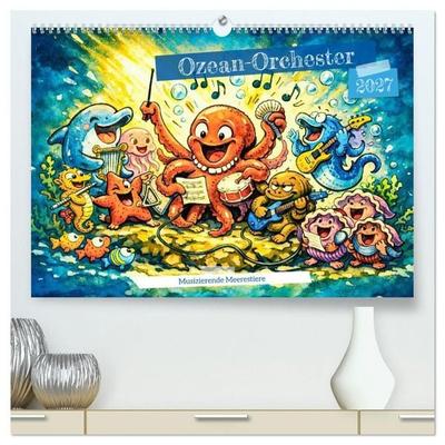 Ozean-Orcheste - Musizierende Meerestiere (hochwertiger Premium Wandkalender 2027 DIN A2 quer), Kunstdruck in Hochglanz