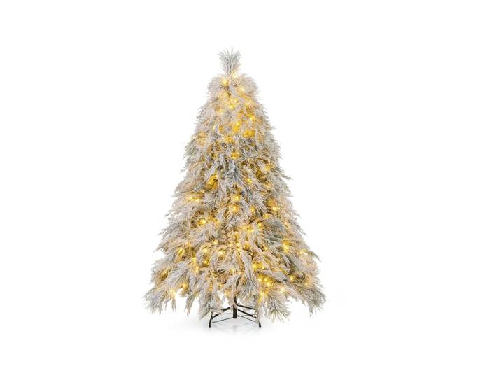 Sapin de noël artificiel 519 branches avec 250 led blanc chaud 192 cm