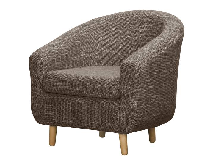 Sessel Grau Webstoff Krupa 74 x 74 x 70cm