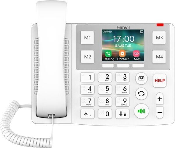 Fanvil X305 IP Téléphone IP à grosses touches avec écran couleur et Wi-Fi, idéal pour les maisons de retraite.