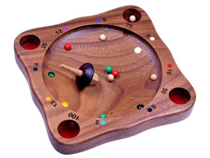 LOGOPLAY Tiroler Roulette - tolspel - behendigheidsspel - bordspel - houten bordspel