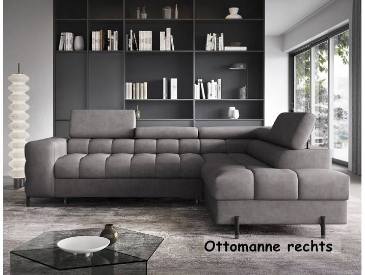 Möbel für Dich Ecksofa Ferucce 276x200x72-93 cm L-Form