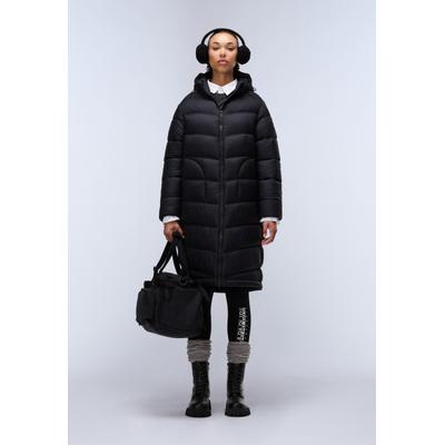 Steppjacke NAPAPIJRI "A-EGA L W 941", Damen, Gr. M, schwarz (schwarz beauty), Web, Obermaterial: 100% Polyamid, Jacken Steppjacke, mit Kapuze, wärmeisolierend, wasserabweisend, windabweisend