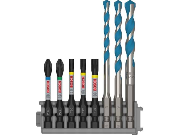 Bosch 8x PRO Impact Mixed Set w/MultiConst Boren P&C