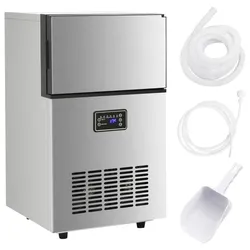 vidaXL Eiswürfelmaschine Silbern 45 kg / 24 h