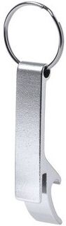 Porte-clés décapsuleur personnalisé Stiked aluminium argenté