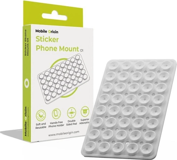 Mobile Origin Sticker Phone Mount O1 Clear White