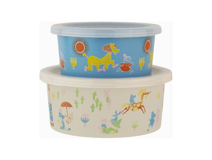 Rätt Start Snackbox Mumin 80 2 pièces Beige-bleu