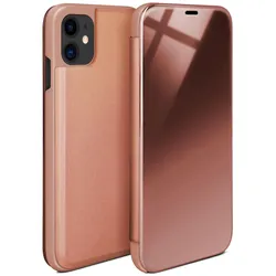 moex Clear View Cover für iPhone 11 – Spiegelnde klapp Hülle in Hochglanz Optik – Void Case