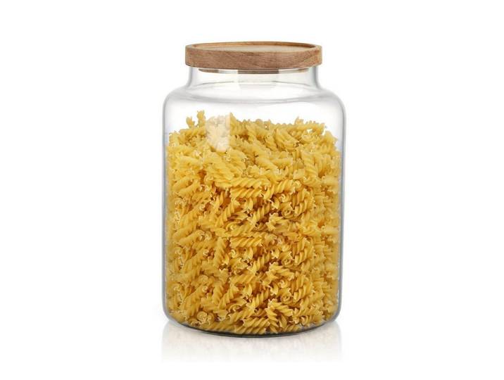 LuxusKollektion Vorratsglas Vorratsglas 4.5L mit Holzdeckel, Glas