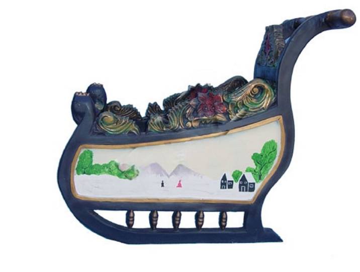 JVmoebel Gartenfigur Deko Schlitten aus hochwertigem Material für den Garten, Made in Europa