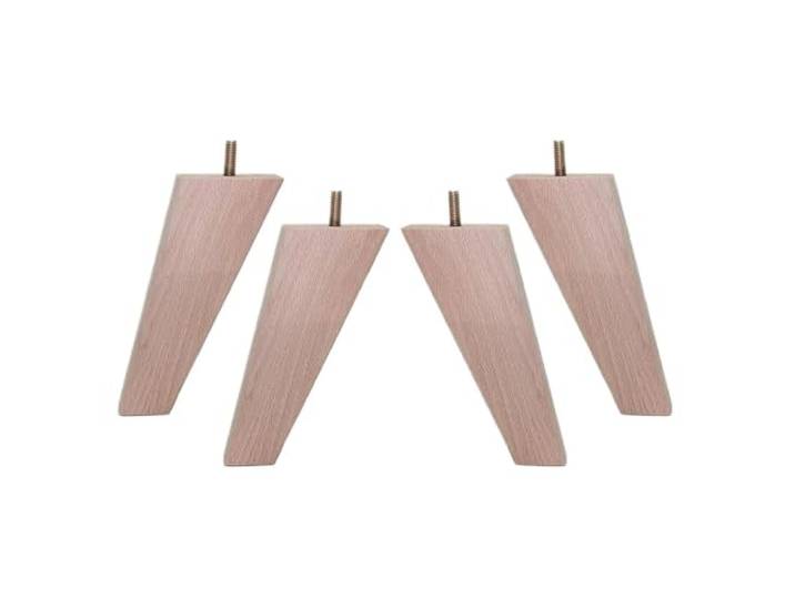 MKYYIOED Möbelfüße Holz 4 Stück Möbelbeine aus massivem Buchenholz For den Austausch von Sofa-Couch-Stuhlfüßen(14CM)