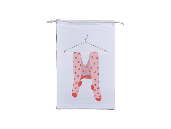 Wäschesack Chic Mic hearts 40 x 60 cm, 20 L , weiss (bunt), 20 l, Wäschesammler, Wäschesack