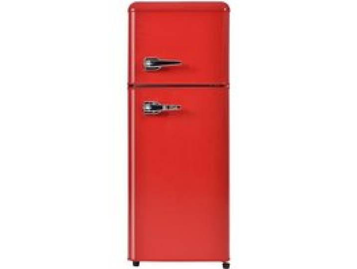 Réfrigérateur combiné rétro 2 portes rouge – 92 L – Classe D – 41 cm